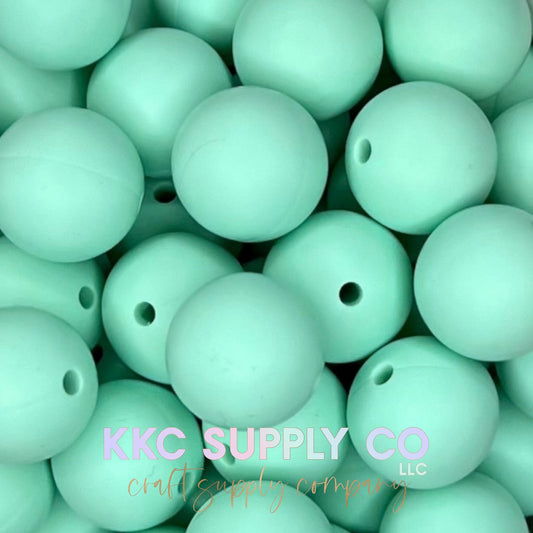 SS22-Mint Green Solid Silicone Bead