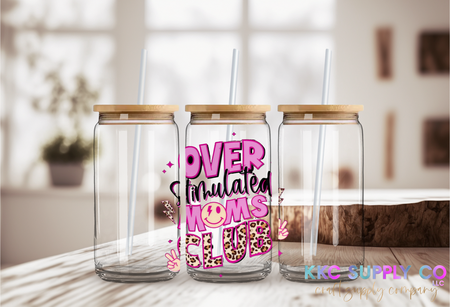 UV16172-Overstimulated Moms Club 16oz UV DTF Tumbler Decal