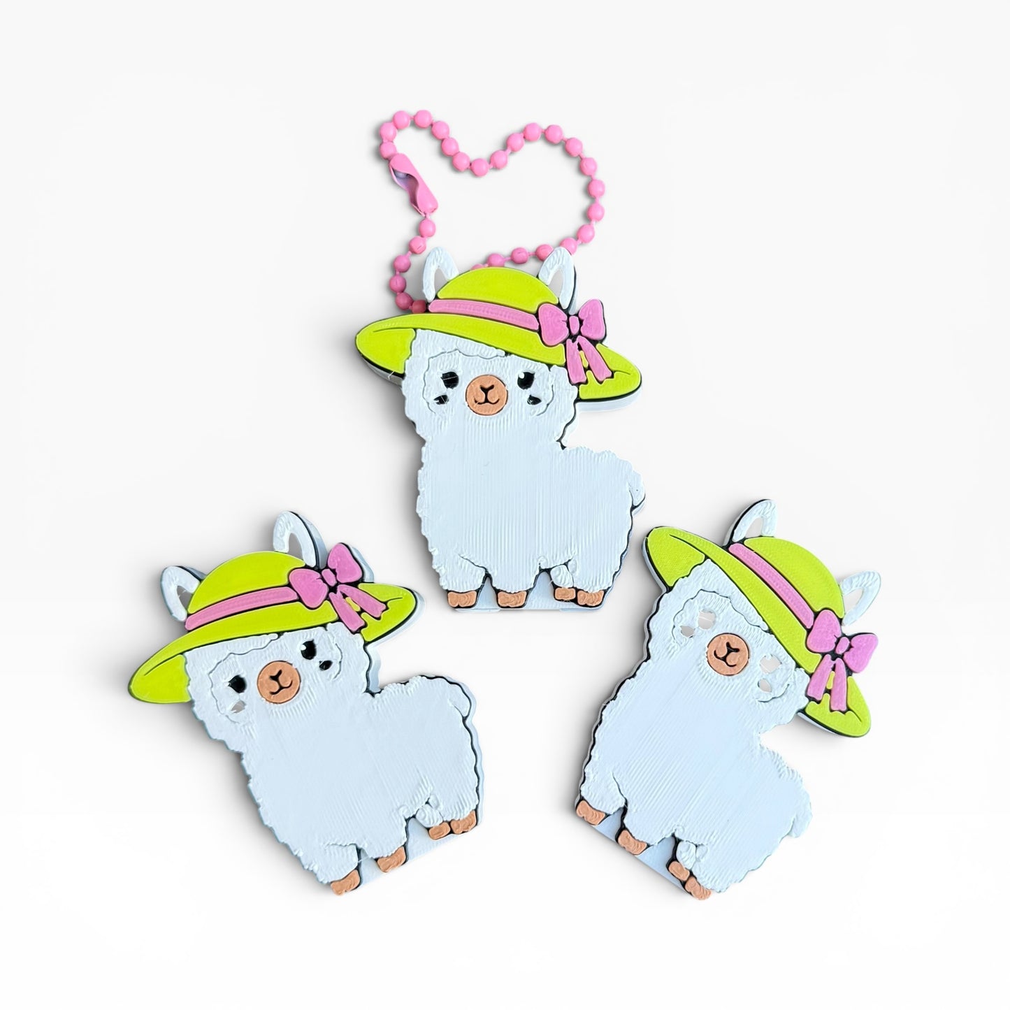 3D Printed Summer Llama Soda Tab Opener Keychain