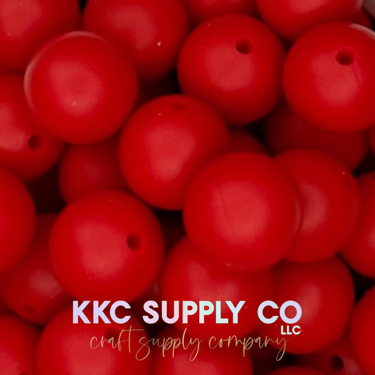 SS43-Scarlet Red Solid Silicone Beads