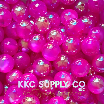 Hot Pink Aurora Glow acrylic beads