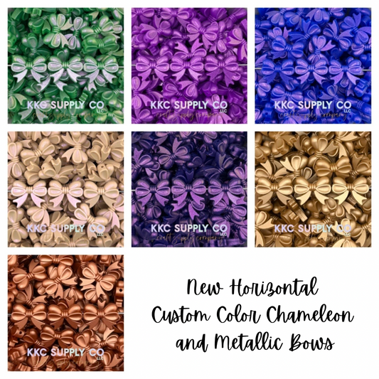 Opal Bows (Horizontal) Silicone Focal Bead