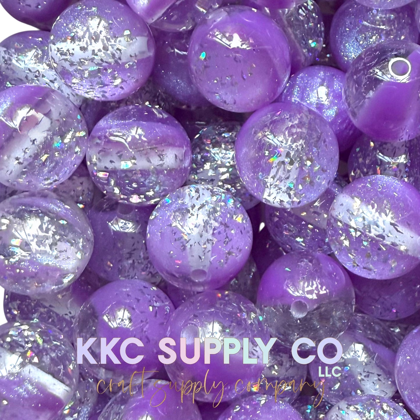 Marble Glitter Acrylic Beads 20mm