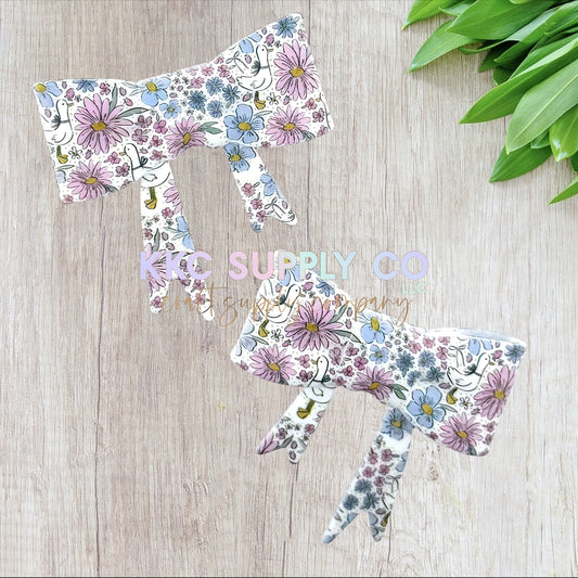 Garden Goose Large Bow Silicone Focal Bead