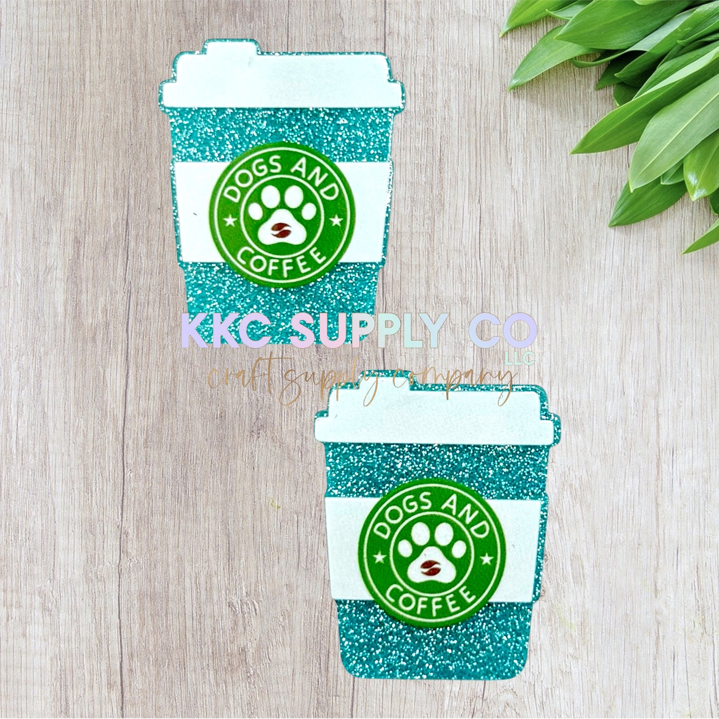 AT57-Dogs & Coffee-Acrylic Flatback