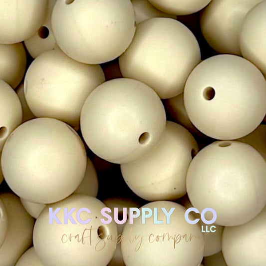 SS01-Navajo White Solid Silicone Bead