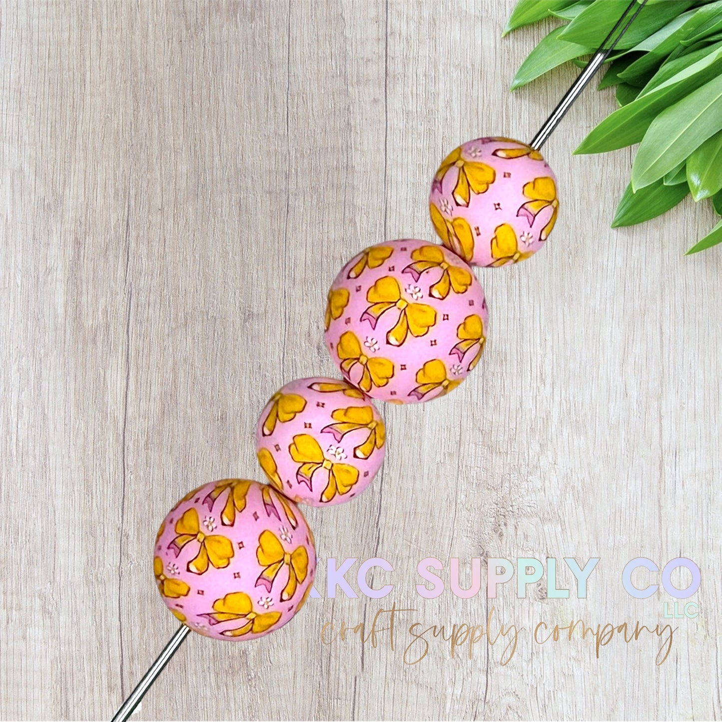 SP243-Preppy Teacher Coquette Bow Silicone Beads