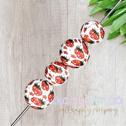SP229-Disco Strawberry Printed Silicone Beads