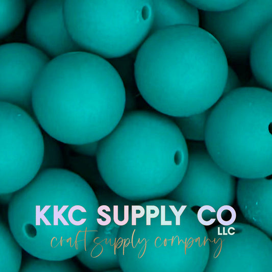 SS82-Harvest Teal Solid Silicone Beads