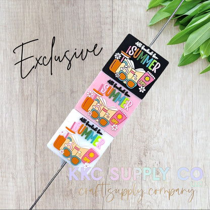 All Booked For Summer Silicone Focal Bead-KKCSC Exclusive