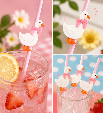 3D Printed Girly Goose Straw Topper
