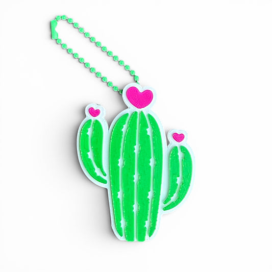3D Printed Cactus Soda Tab Opener Keychain
