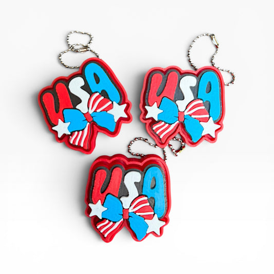 3D Printed USA Clicker Fidget Keychain