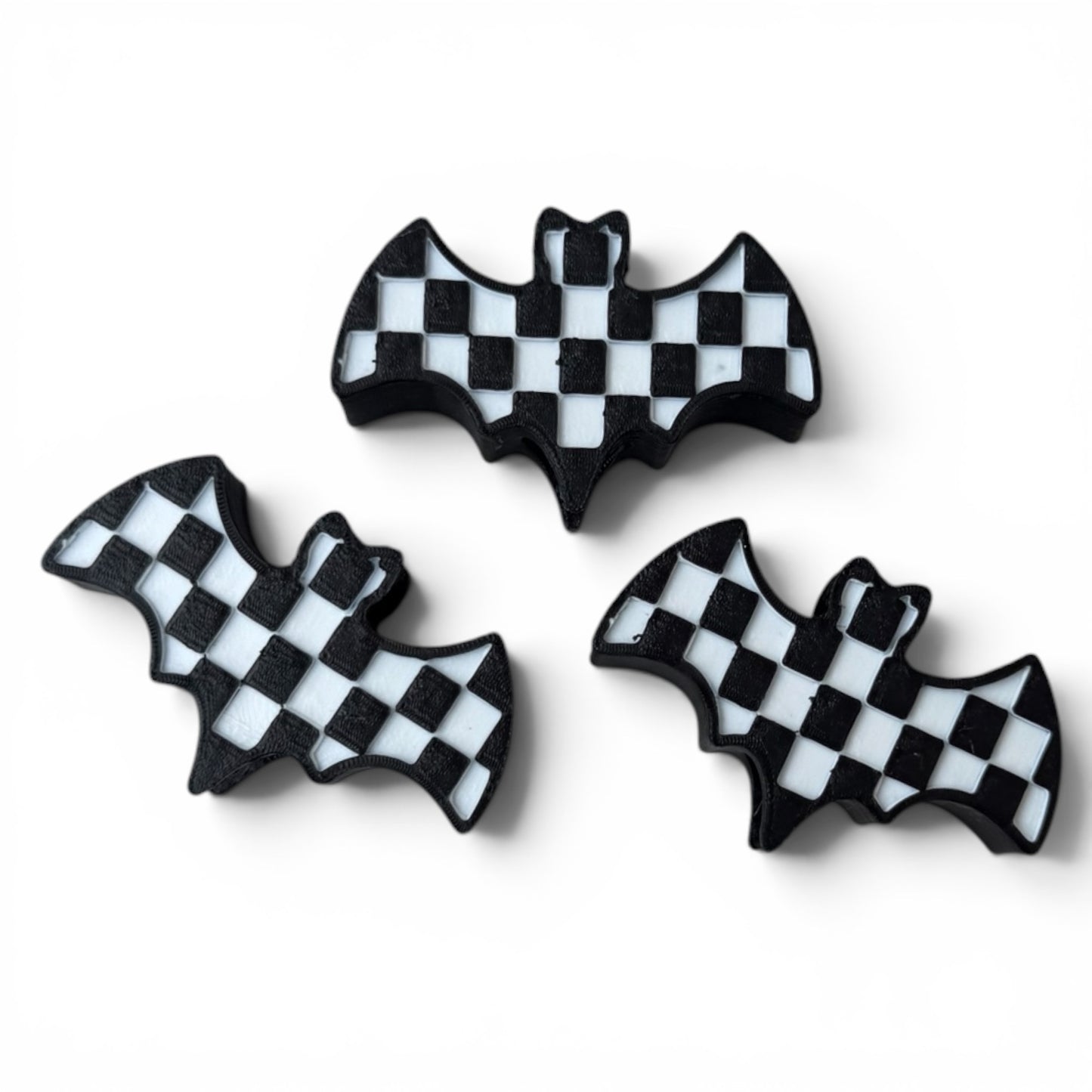 3D Printed Checker Bat Straw Topper