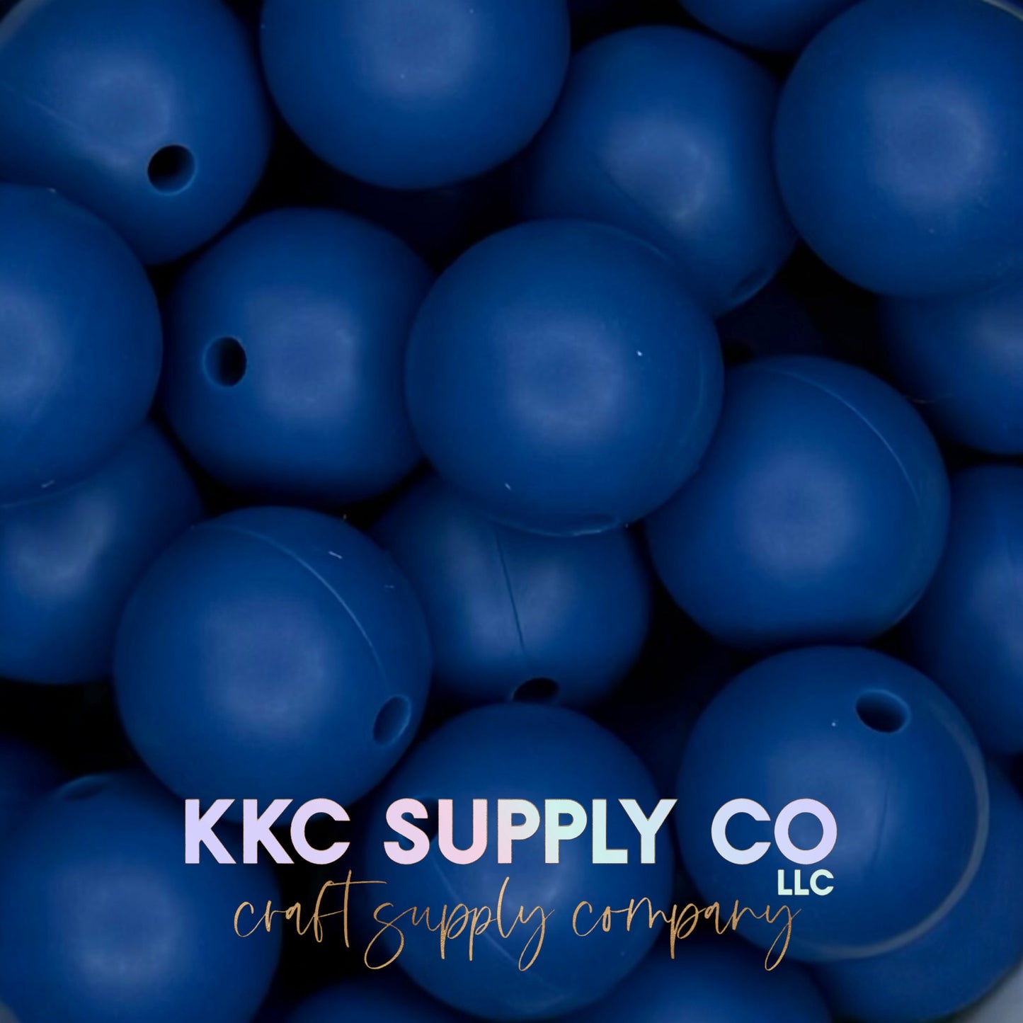 SS41-Sapphire Solid Silicone Beads