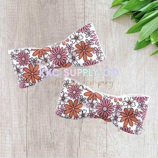 Rustic Petals Large Bowtie Silicone Focal Bead