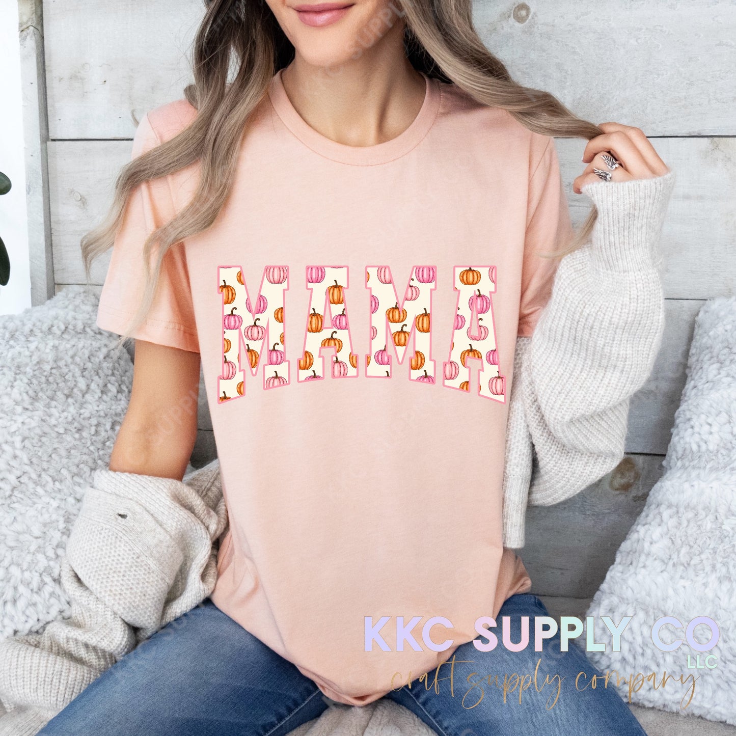 #106-Pumpkin Mama DTF T-Shirt Transfer