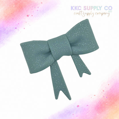 Dusty Blue large silicone bow