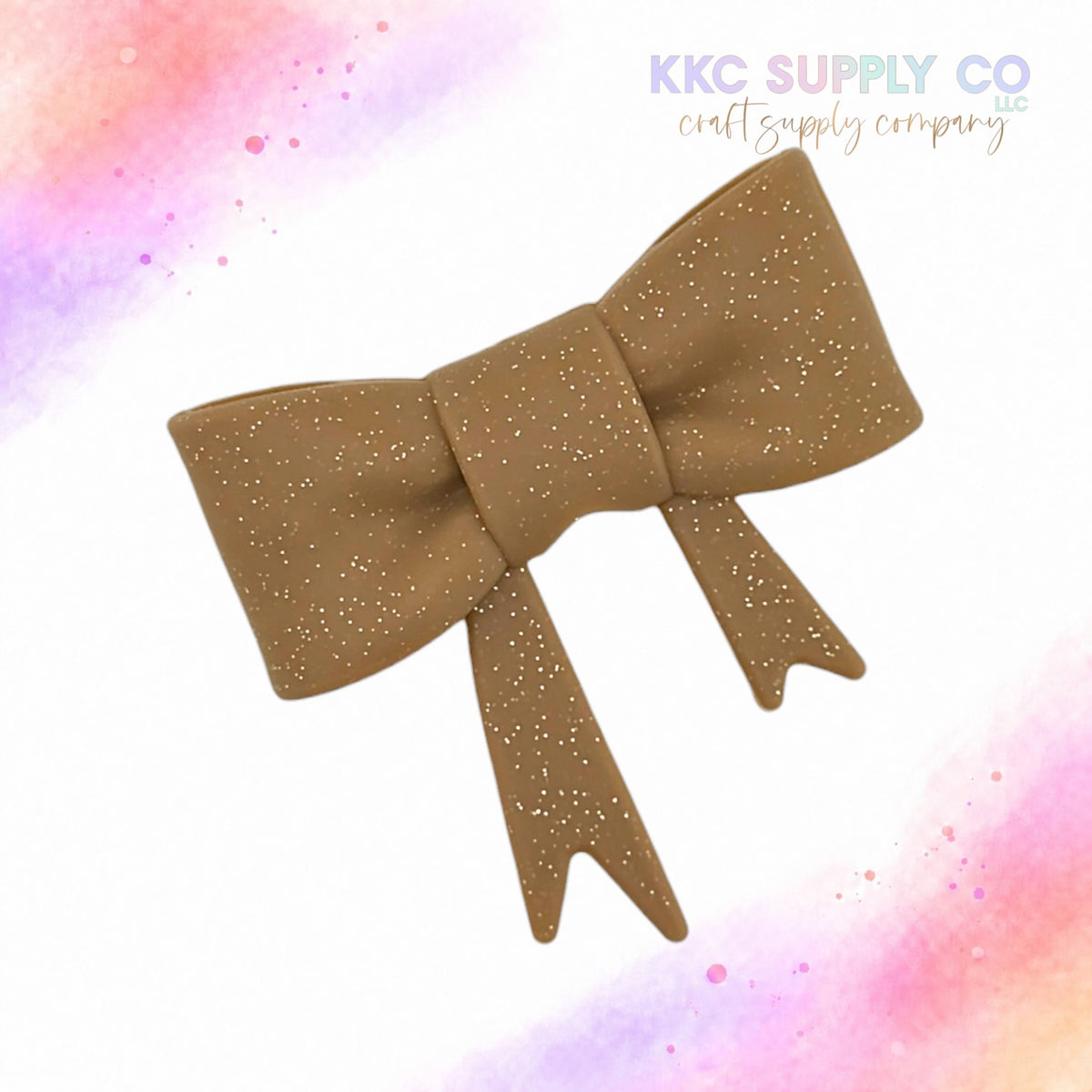 Caramel large silicone bow
