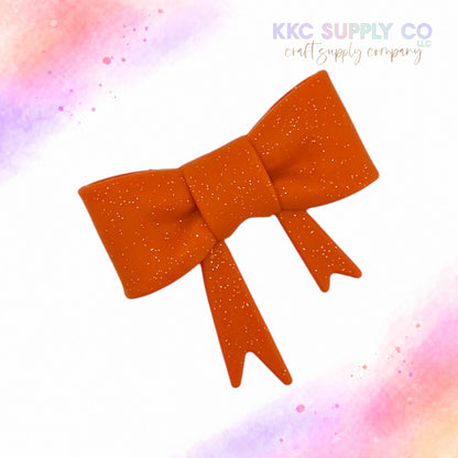 Orange large silicone bow