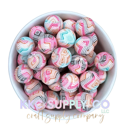 SP154-Diamond Sunrise Silicone Bead 15mm