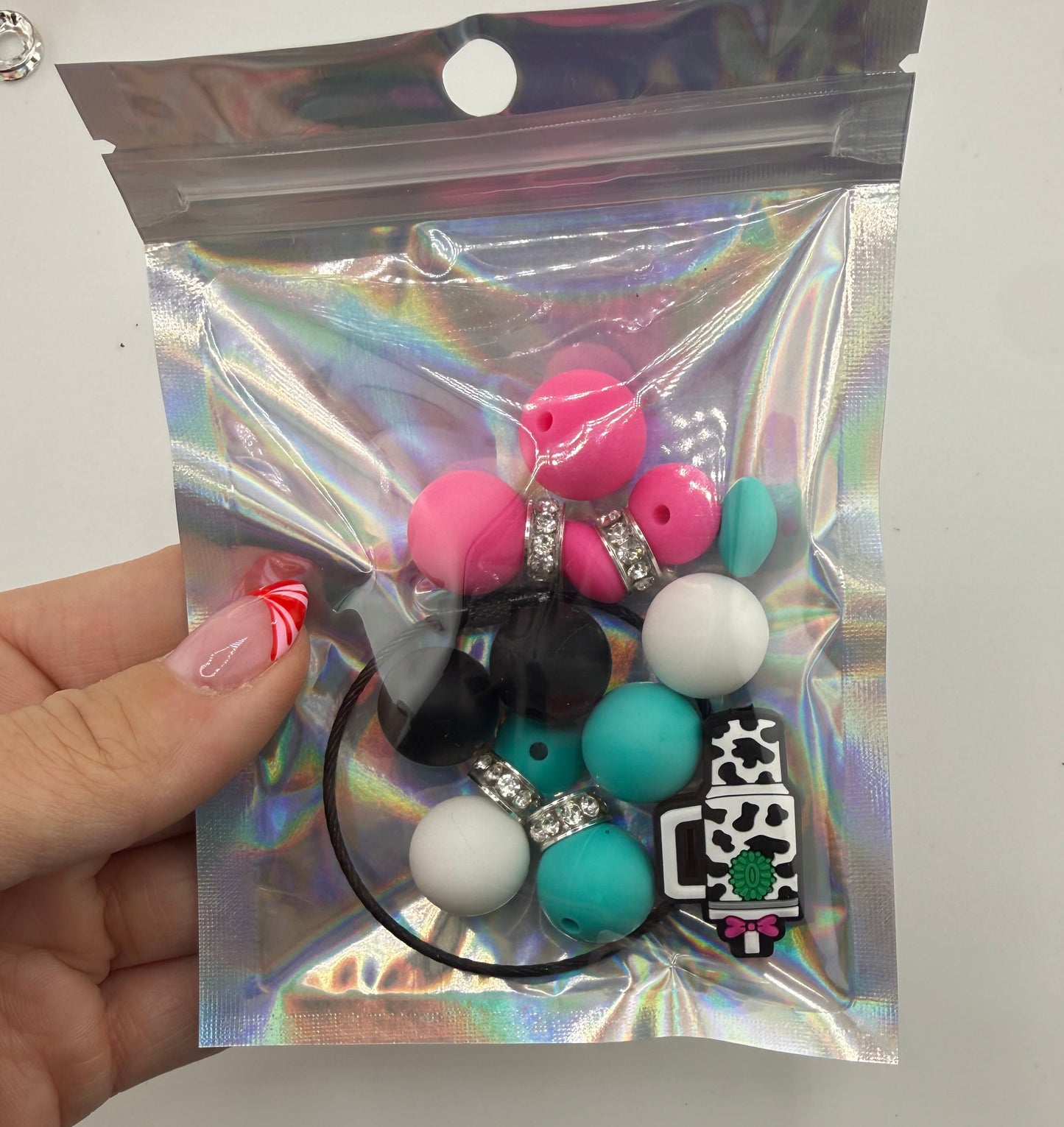 Cow Print Tumbler Cup Charm Kit