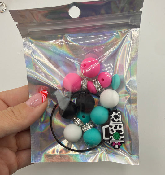 Cow Print Tumbler Cup Charm Kit