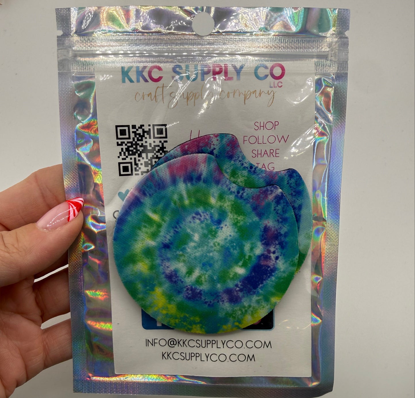 Tie Dye Car Coaster-2 Pack