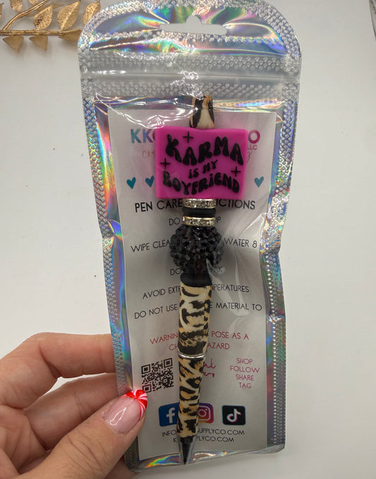 Karma Is My Boyfriend Pre-Made Beadable Pen