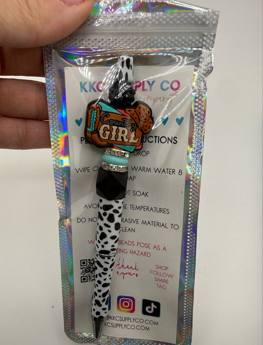Country Girl Pre-Made Beadable Pen