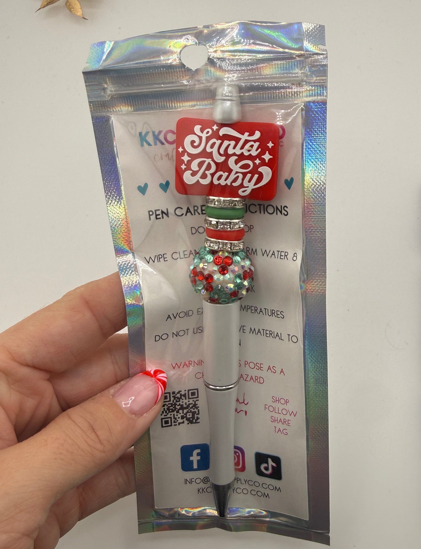 Santa Baby Pre-Made Beadable Pen