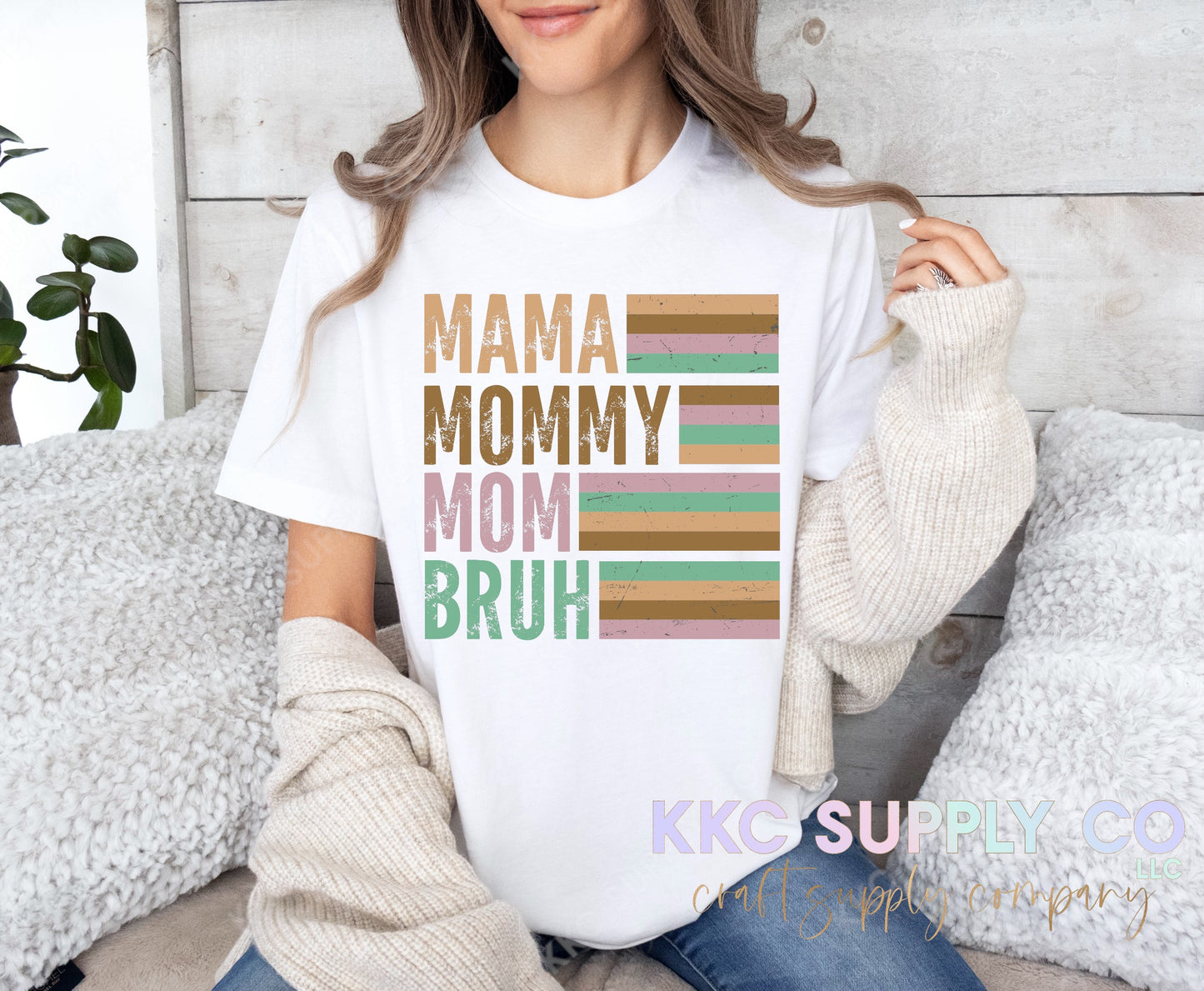 #122-Mama Mommy Mom Bruh DTF T-Shirt Transfer