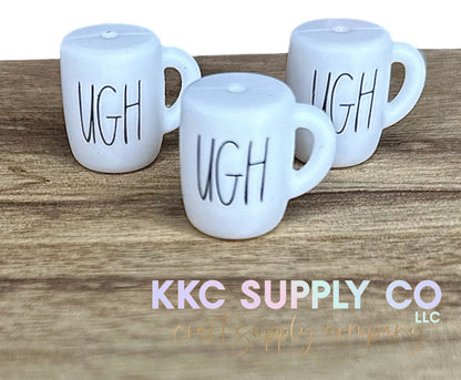 UGH Coffee Cup Silicone Focal Bead