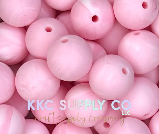 SS06-Pink Marble Solid Silicone Beads