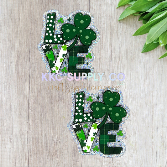 AT582-Shamrock LOVE-Acrylic Flatback