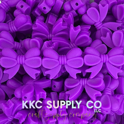 Bows (Horizontal) Silicone Focal Bead-New colors added 3/1/26