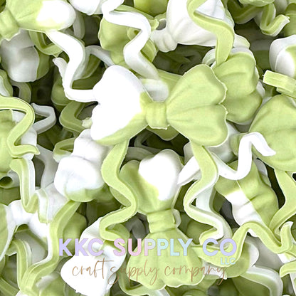 Curly Tail Buddy Bow Silicone Focal Beads