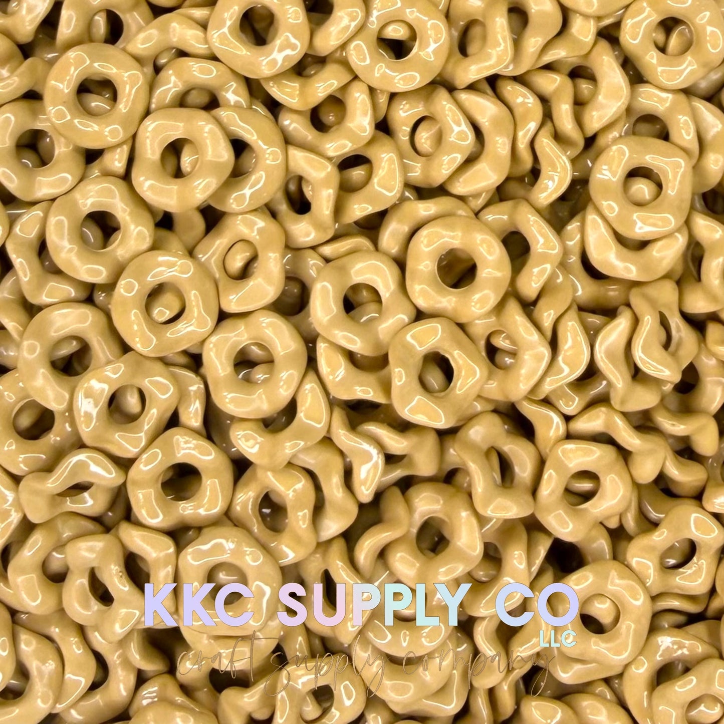Acrylic Wavy Spacer Beads 12mm Large Hole (10 count)