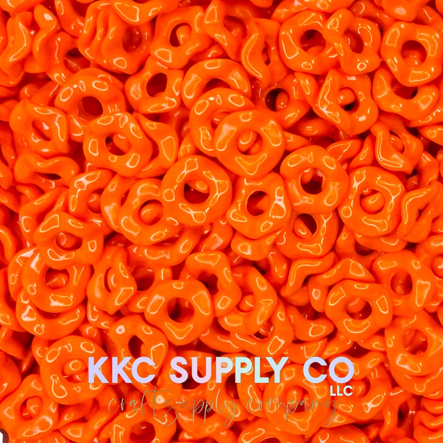 Acrylic Wavy Spacer Beads 12mm Large Hole (10 count)