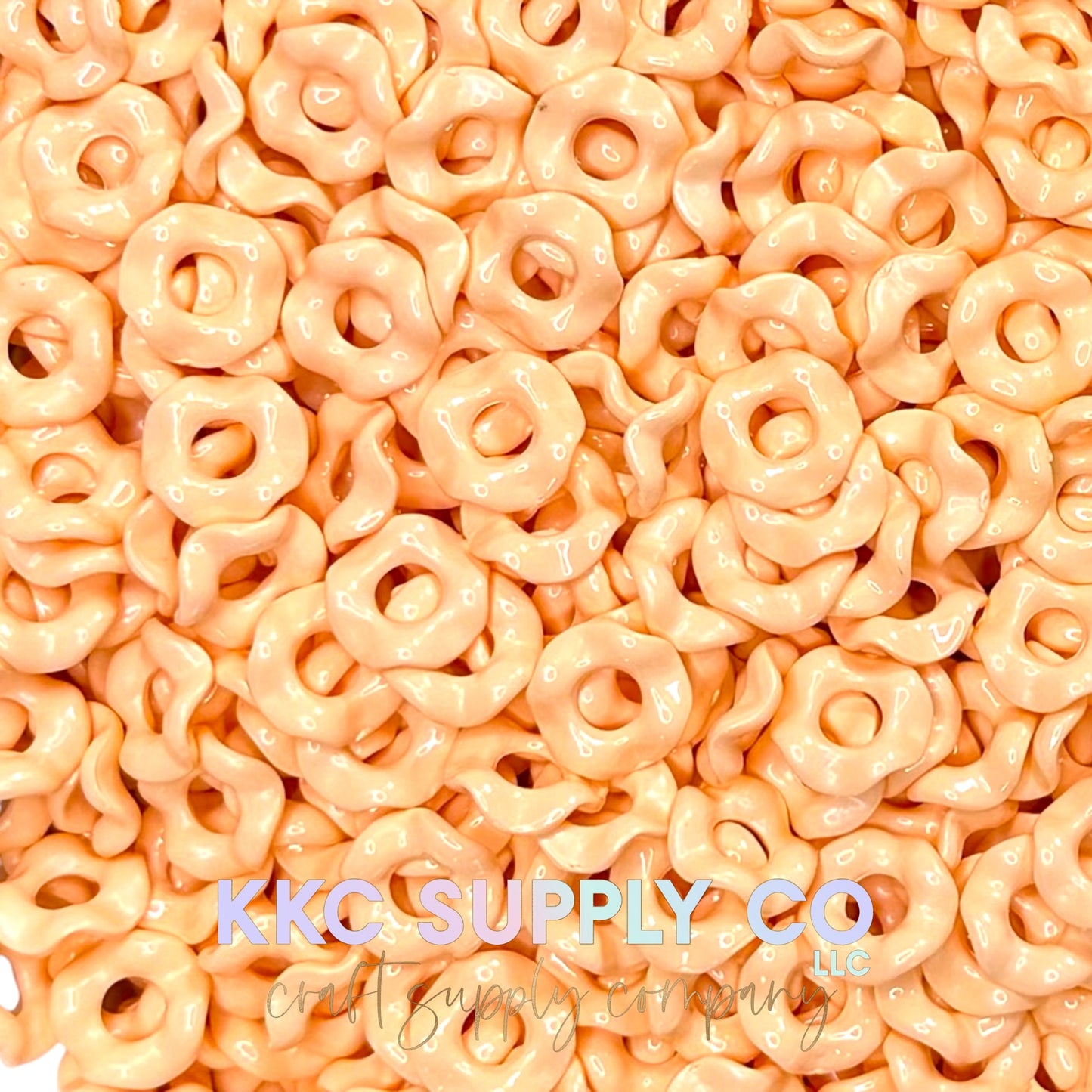 Acrylic Wavy Spacer Beads 12mm Large Hole (10 count)