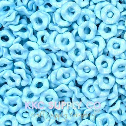 Acrylic Wavy Spacer Beads 12mm Large Hole (10 count)