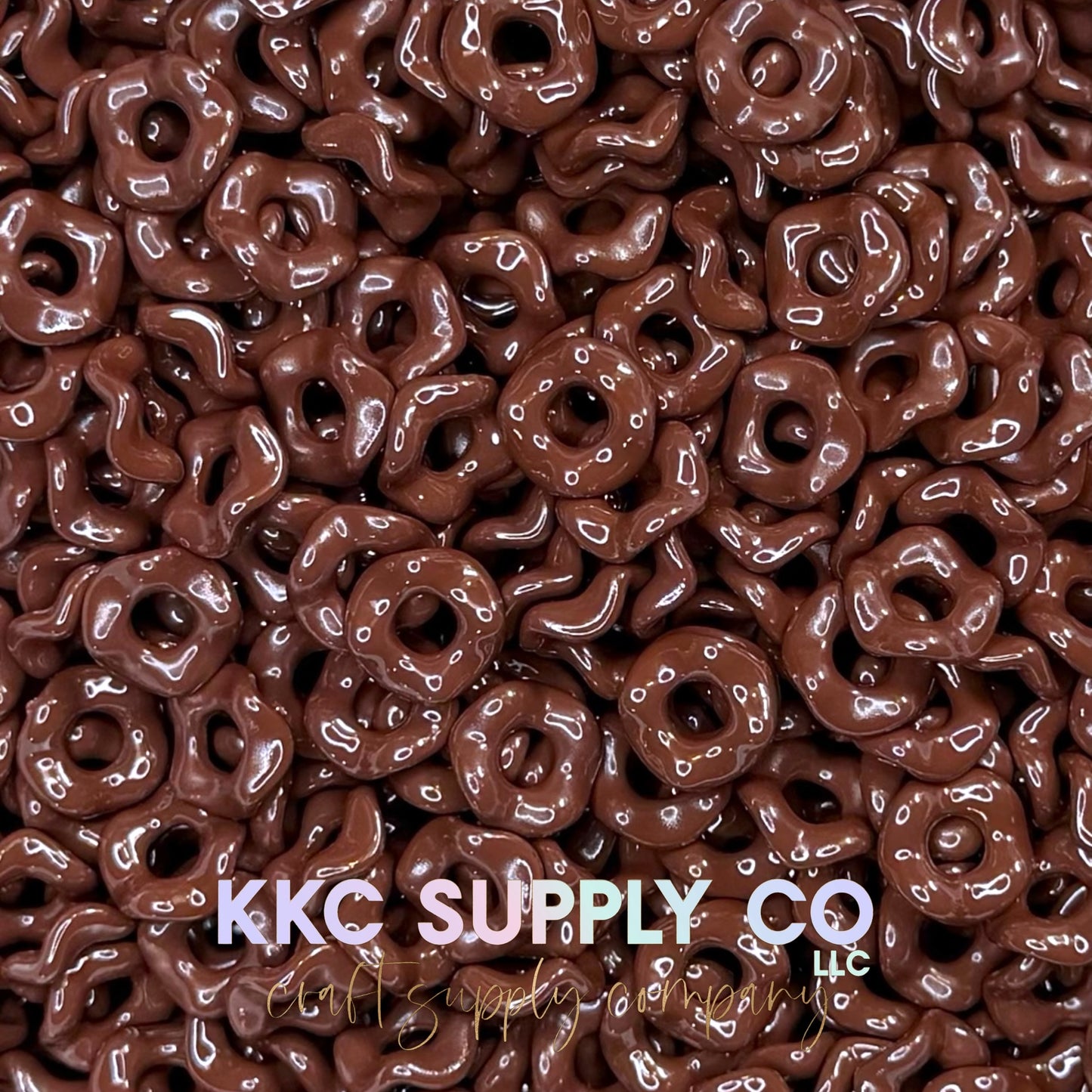 Acrylic Wavy Spacer Beads 12mm Large Hole (10 count)