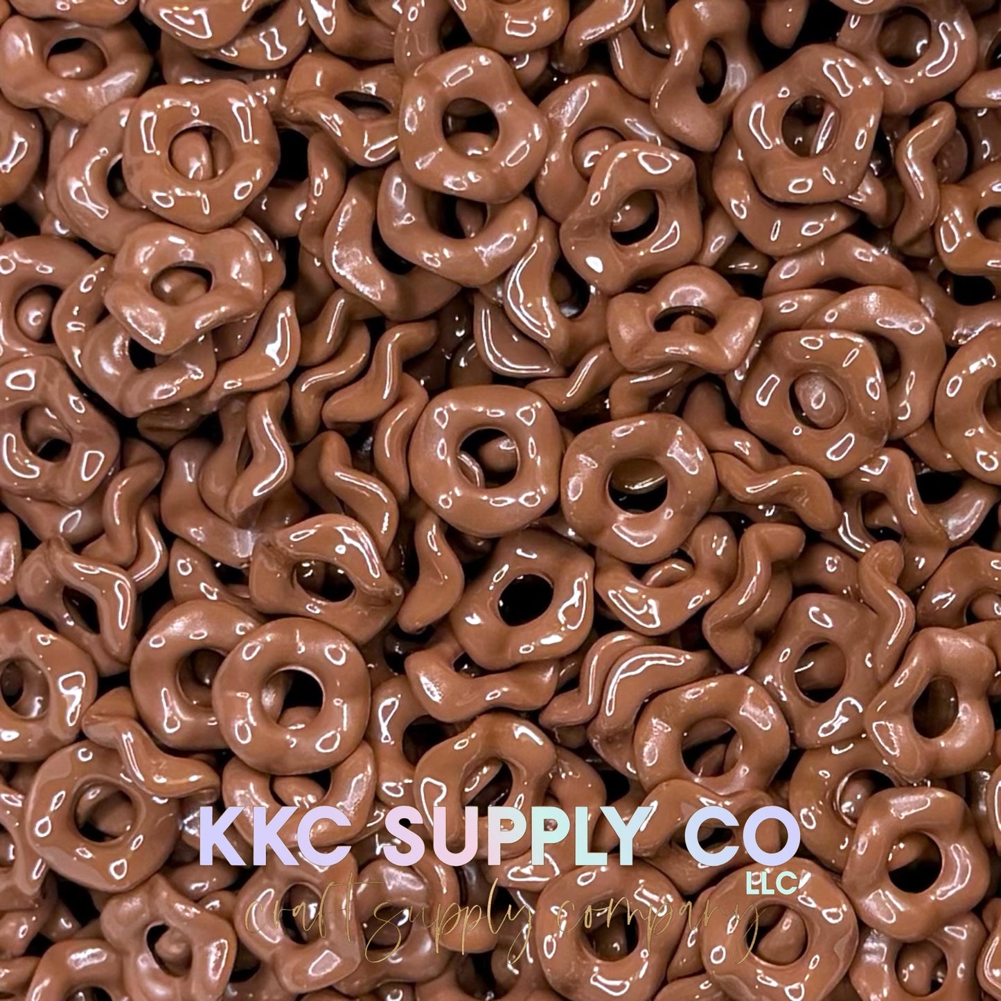 Acrylic Wavy Spacer Beads 12mm Large Hole (10 count)