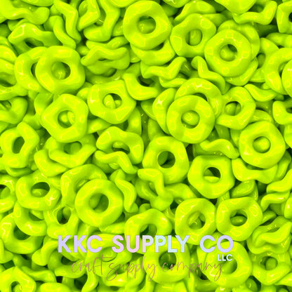 Acrylic Wavy Spacer Beads 12mm Large Hole (10 count)