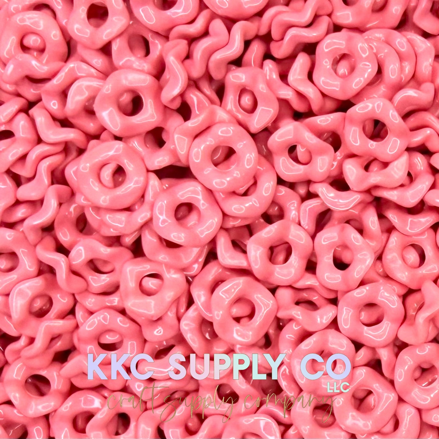 Acrylic Wavy Spacer Beads 12mm Large Hole (10 count)