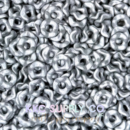 Acrylic Wavy Spacer Beads 12mm Large Hole (10 count)