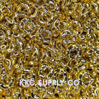 Acrylic Wavy Spacer Beads 12mm Large Hole (10 count)