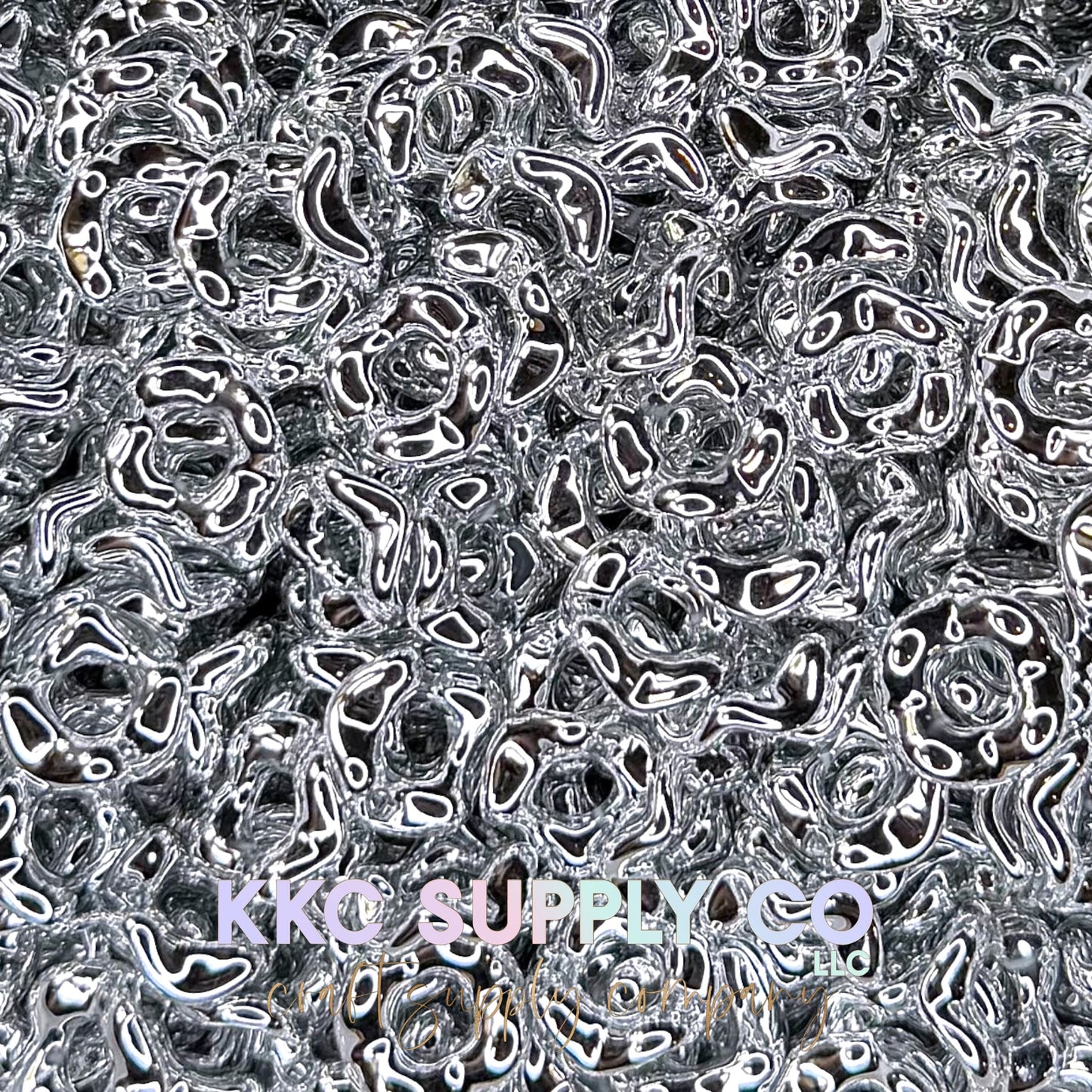 Acrylic Wavy Spacer Beads 12mm Large Hole (10 count)
