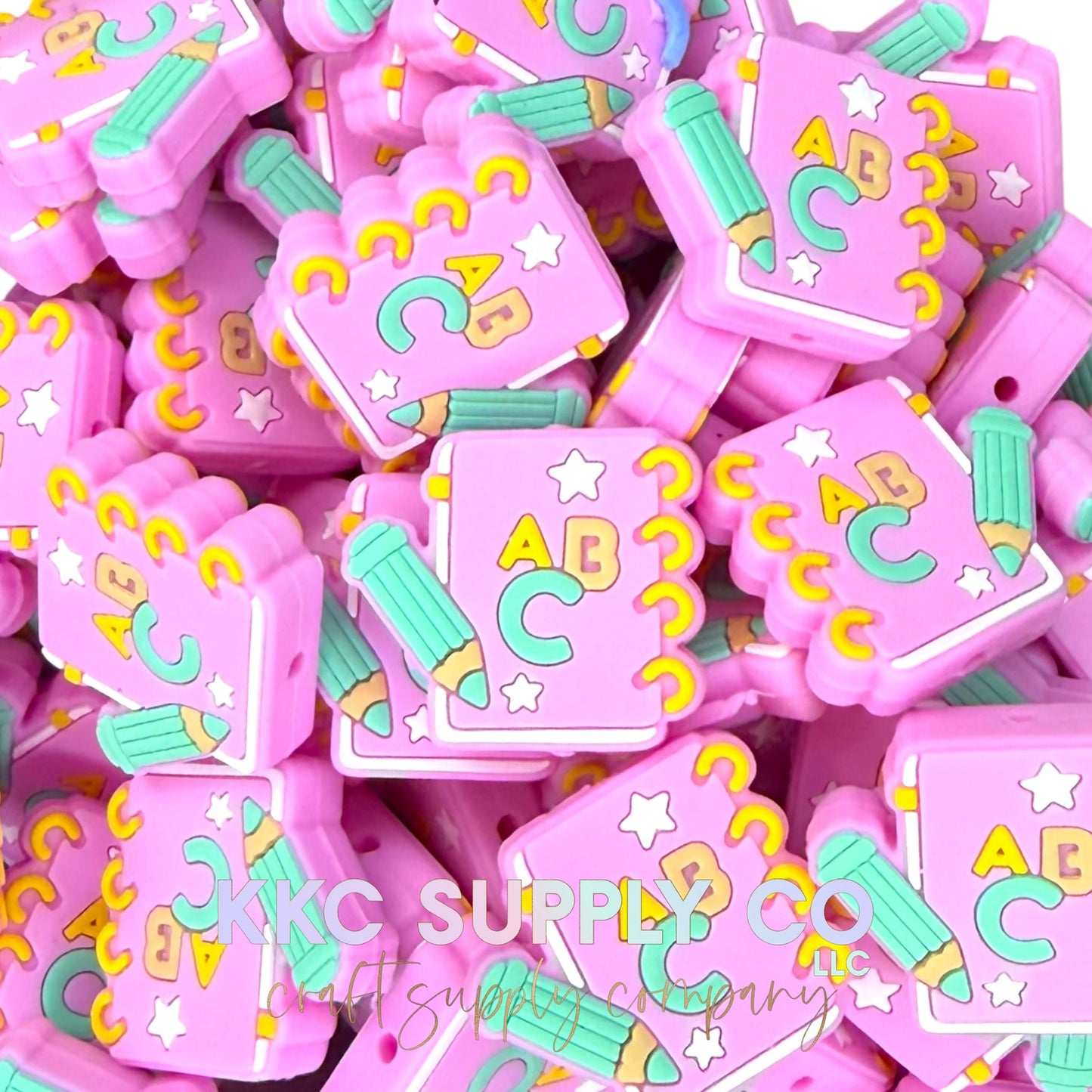 ABC Notebook Silicone Focal Bead