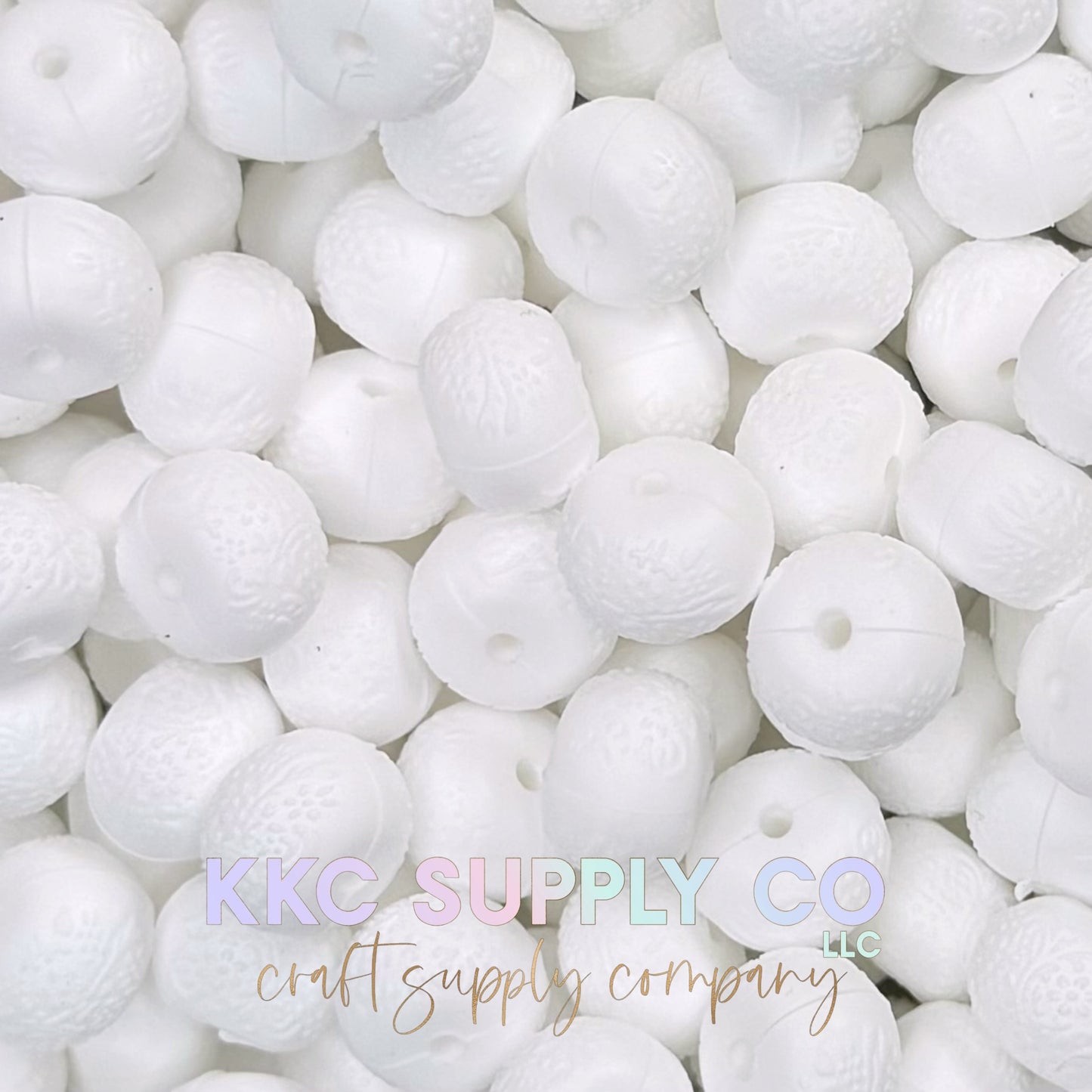 Floral Embossed Abacus Beads 14mm